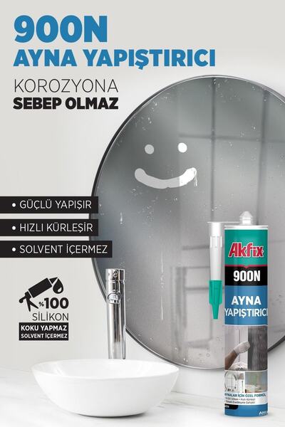 Akfix 900n Nötr Ayna Silikonu 280ml Şeffaf