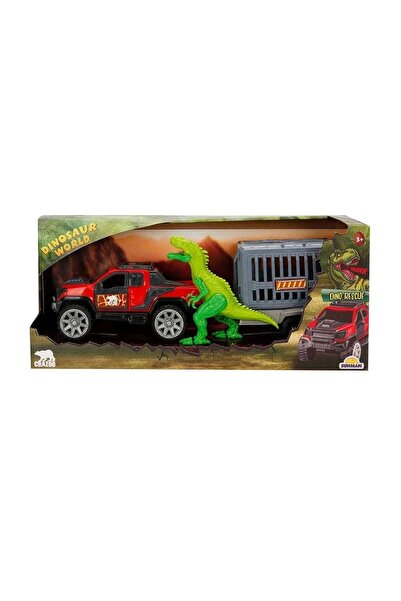 Genel Markalar Dinosaur World Dinozor Kurtarma Aracı - Yeşil Dinozor