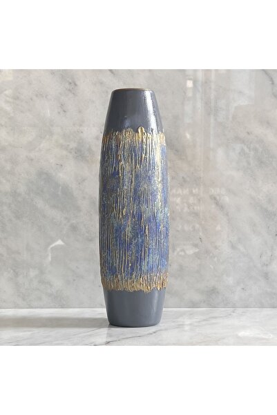 Deart İstanbul Semavi Seri Silindir Vazo 38 X 10.5 Cm.