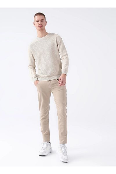 U.S. Polo Assn. Crew Neck Stone Melange Men's Sweater Hummer