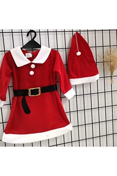 kostüm selesi Noel Anne Kostüm Kıyafeti Yılbaşı Çocuk Elbisesi Kırmızı Polar ...