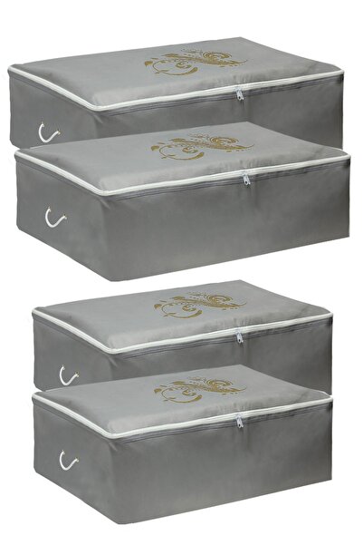 umbellatum Набір з 4-х ящиків для зберігання 64x46x22 см, великий розмір, сірий колір