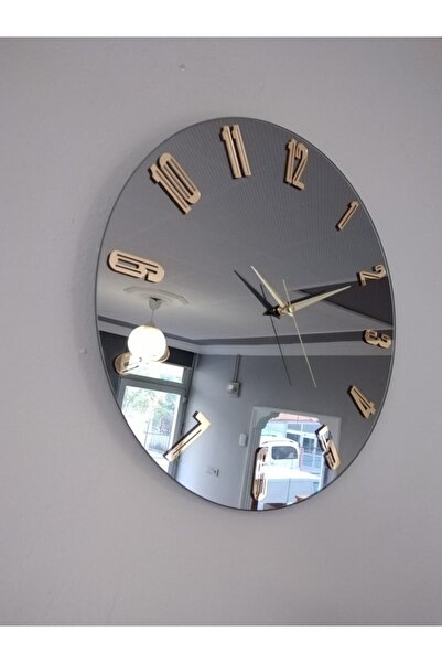 harika crown Gerçek Aynalı Dekoratif Duvar Saati (50 CM)