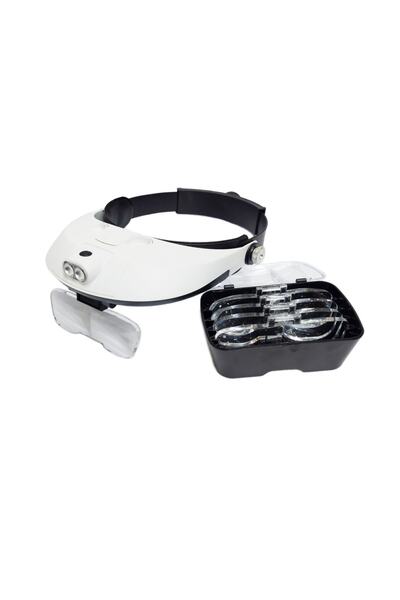 FIRAT HIRDAVAT 5 Büyüteç Mercekli Led Çift Slotlu Ayarlanabilir Tamir Gözlüğü