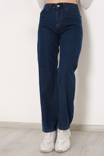 Genel Markalar Palazzo Kot Pantolon Koyu Mavi 1