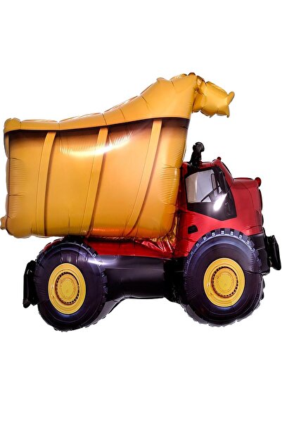 Parti dolabı 1 Adet Iş Makineleri Kamyon Kepçe Folyo Balon Inşaat Doğum Günü Büyük Parti Balonu 82cmx69cm
