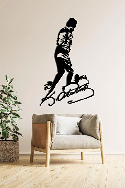 uberKraft Atatürk Kocatepe Imzalı Dekoratif Metal Tablo 57x90 Cm