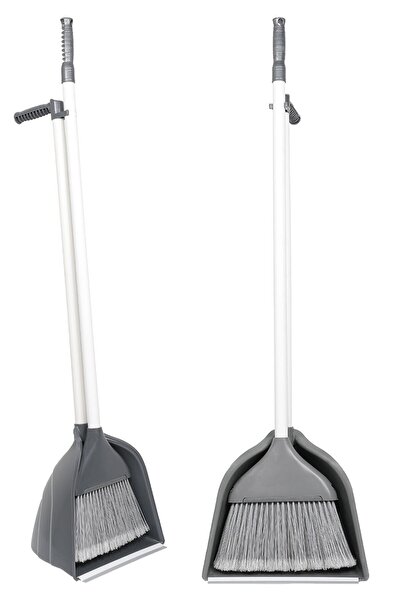 BlackBird Home Hazneli Plastik Saplı Fırçalı Faraş Gri