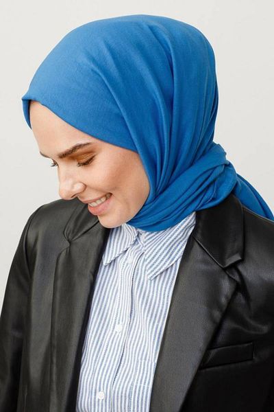 VALORSCARF Βαμβακερό σάλι Indigo μπλε