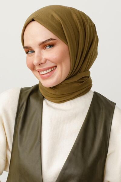 VALORSCARF Yağ Yeşili Pamuk Kraş Şal