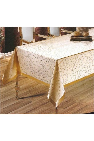 WENESSİ Față de masă Jacquard cu sclipici auriu