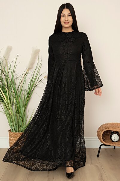 PULLIMM Γυναικείο φόρεμα SiNEM με μανίκια και δαντέλα