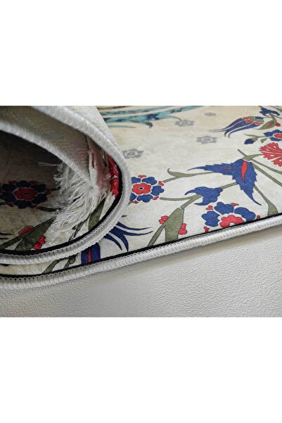 PAWWY Prayer Rug Turquoise Tulip Pattern Soft Prayer Rug Set Prayer Prayer Rug and Pearl Prayer Beads