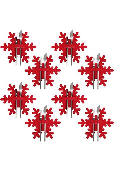 Masalsı Concept Red 6 Pieces New Year Set Decorative Spoon Holder That Will Add Elegance to Your New Year's Tableways - New Year's Decor