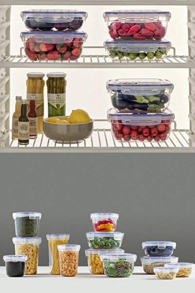 Vienev Set of 3 5000 Ml Deep Square Storage Container with Gasket