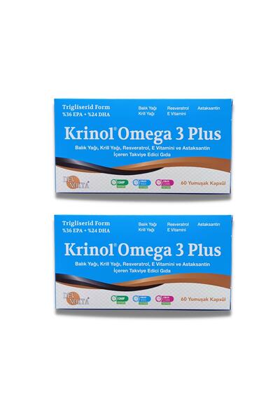 Krinol Omega 3 Plus - Balık Yağı Krill Yağı Resveratrol, E Vitamini Ve Astaks...