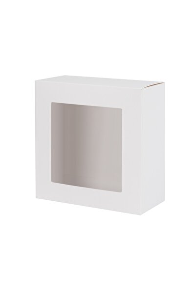 Milim Matbaa 20 Adet 18x18x8 Cm Pencereli Beyaz Karton Kutu