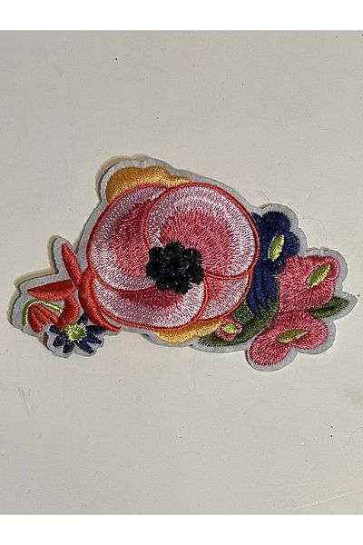 Gönülden Tasarım 13x8 Cm Broderie Broderie Aplicație Florală Accesoriu Patch Crestă