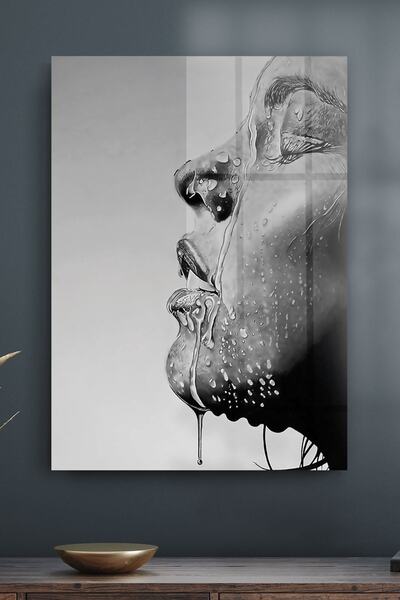 Decovetro Tablou de sticlă Fată neagră