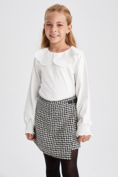 DeFacto Μακρυμάνικο μπλουζάκι για κοριτσάκι γιακά