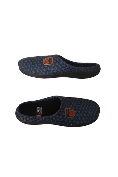 GEZER Men's Petrol Blue Indoor Daily Slippers