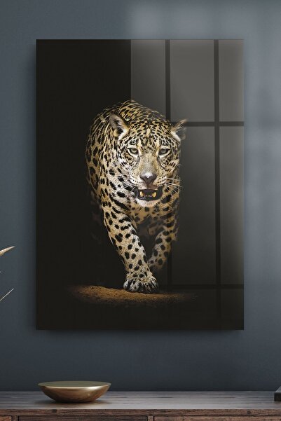 Decovetro Leopard u senci, staklena slika