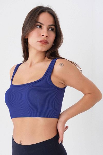 Addax Bustier - Dunkelblau - Unifarben