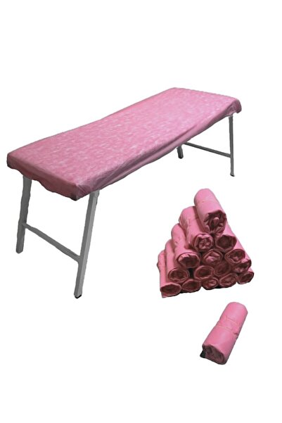 YATAK ÖRTÜM Pembe Sedye Örtüsü Lastikli 50 Adet Ekstra Kalın 80x220 Cm