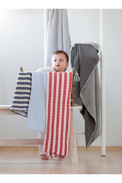 Barine Red Cotton Muslin Blanket - Multi-Purpose, 80X80