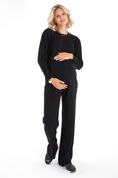 Accouchee مجموعة ملابس تريكو من قطعتين من Effortless Elegance للحمل والرضاعة الطبيعية وما بعدها