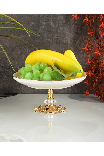 Gerçektrend Ayaklı Porselen Sunumluk Meyvelik 19cm