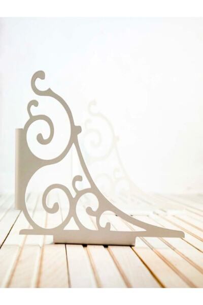 AS DESİGN Διακοσμητικό σετ πόδια ραφιού σε λευκό χρώμα (2 πόδια ραφιού + πλασ...