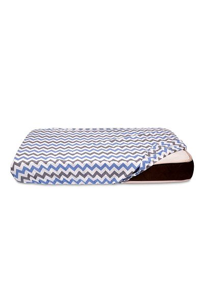 BabyMeva Baby Meva Blue Zigzag Fitted Baby Bedsheet