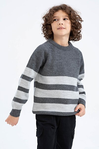 DeFacto Boy's Regular Fit Crew Neck Sweater