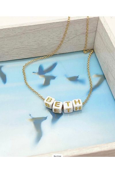 Stoneday Gold Chain Non-Claring Chain Necklace with Name Writable