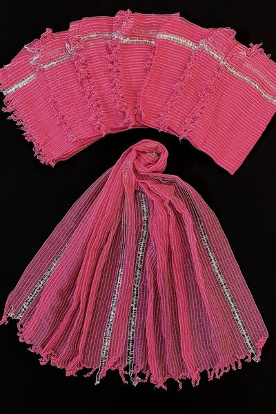 ZEYMERADE شال وصيفة العروس الفوشيا، زخرفة القافلة، زخرفة الحناء، زخرفة الحناء...