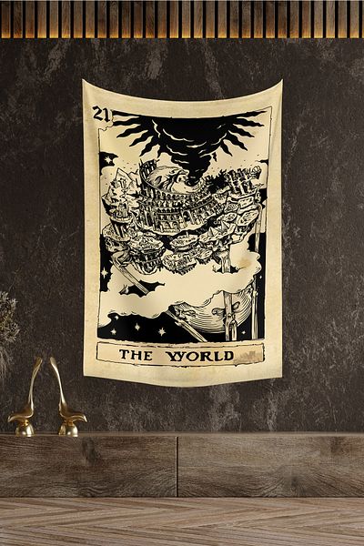 Vagonik Κάρτα Ταρώ The World Ταπετσαρία Τοίχου Μοκέτα 140x100 cm-70x100 cm