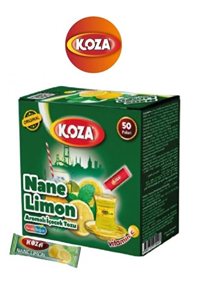 HEPSİ ANADOLU Koza Tek Içimlik Nane Limon Aromalı Toz Içecek(kutu Içi 50 Adet,stick)mahmood Coffe Hediyeli