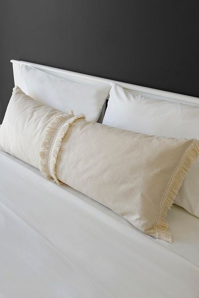RİTMOHOME Μαξιλάρι Bohemian Scandinavian Long 40x100 με φούντα (με γέμιση μέσα)