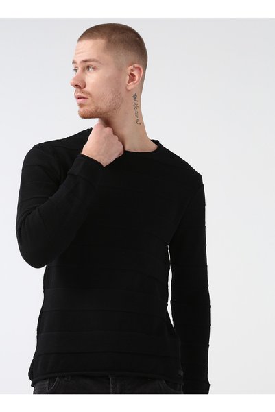 Lee Cooper O Yaka Düz Siyah Erkek Kazak 231 Lcm 241005 Holden Sä°yah