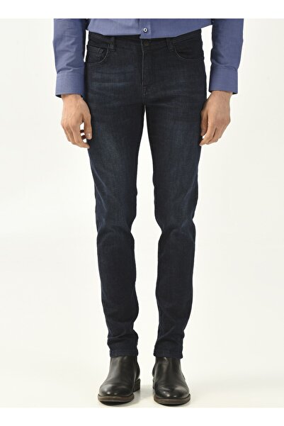 SÜVARİ Сині брюки Super Slim Fit для чоловіків - звичайна талія, звичайний крій Pn2016600116