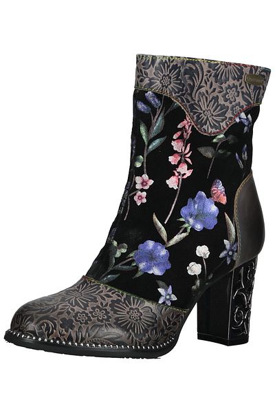 LAURA VITA Stiefelette - Schwarz - Blockabsatz
