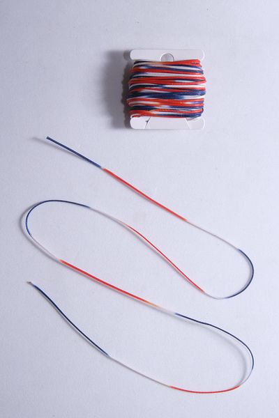 Eskişehir hobi sanat Κορδόνι 1 mm 10 μέτρων κερωμένο σχοινί Μαρμάρινο χρώμα