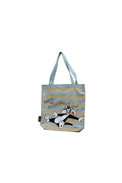 ileri grup حقيبة يد وكتف من القماش من تويتي وسيلفستر، حقيبة قماش، حقيبة تسوق