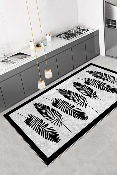 Thalia Home Kaymaz Taban Yıkanabilir Dijital Baskı Mutfak Halısı Yolluk Halı