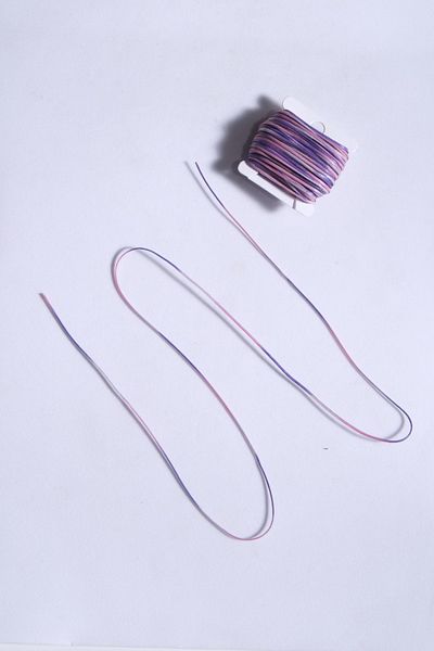 Eskişehir hobi sanat Κορδόνι 1 mm 10 μέτρων κερωμένο σχοινί Μαρμάρινο χρώμα