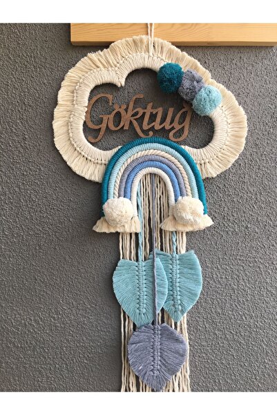 FN Bebek Çocuk Odası Isimli Makrome Kapı Süsü Bebek Hediyelik Doğum Hediyeliği
