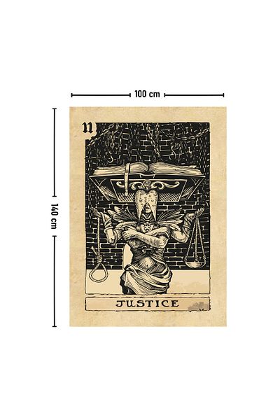 Vagonik Carte de tarot Covor de perete Justiție 140x100 Cm-70x100 cm