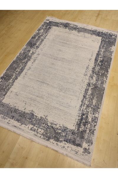 gabardin halı Rosa A466d Gri Mavi Modern Salon Halısı 160x230 Cm