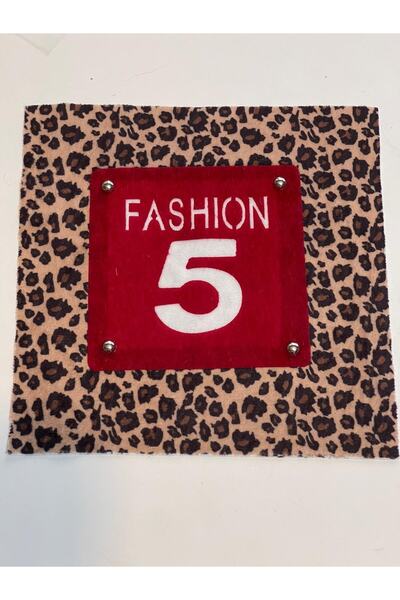 Gönülden Tasarım 21x21 Cm Leopard Fashion 5 Leopard Roșu Applique Applique Patch Accesoriu pentru armătură